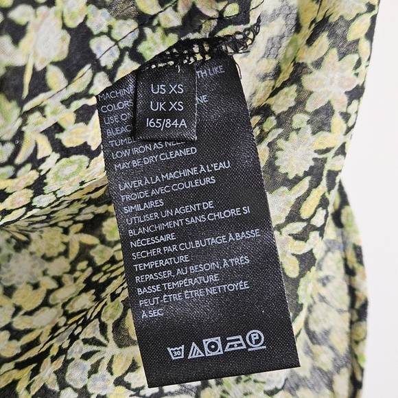 Free People Lela Floral Smocked Ruffle Blouse Floral XS - Picture 9 of 12